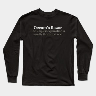 Occam's Razor Definition Long Sleeve T-Shirt